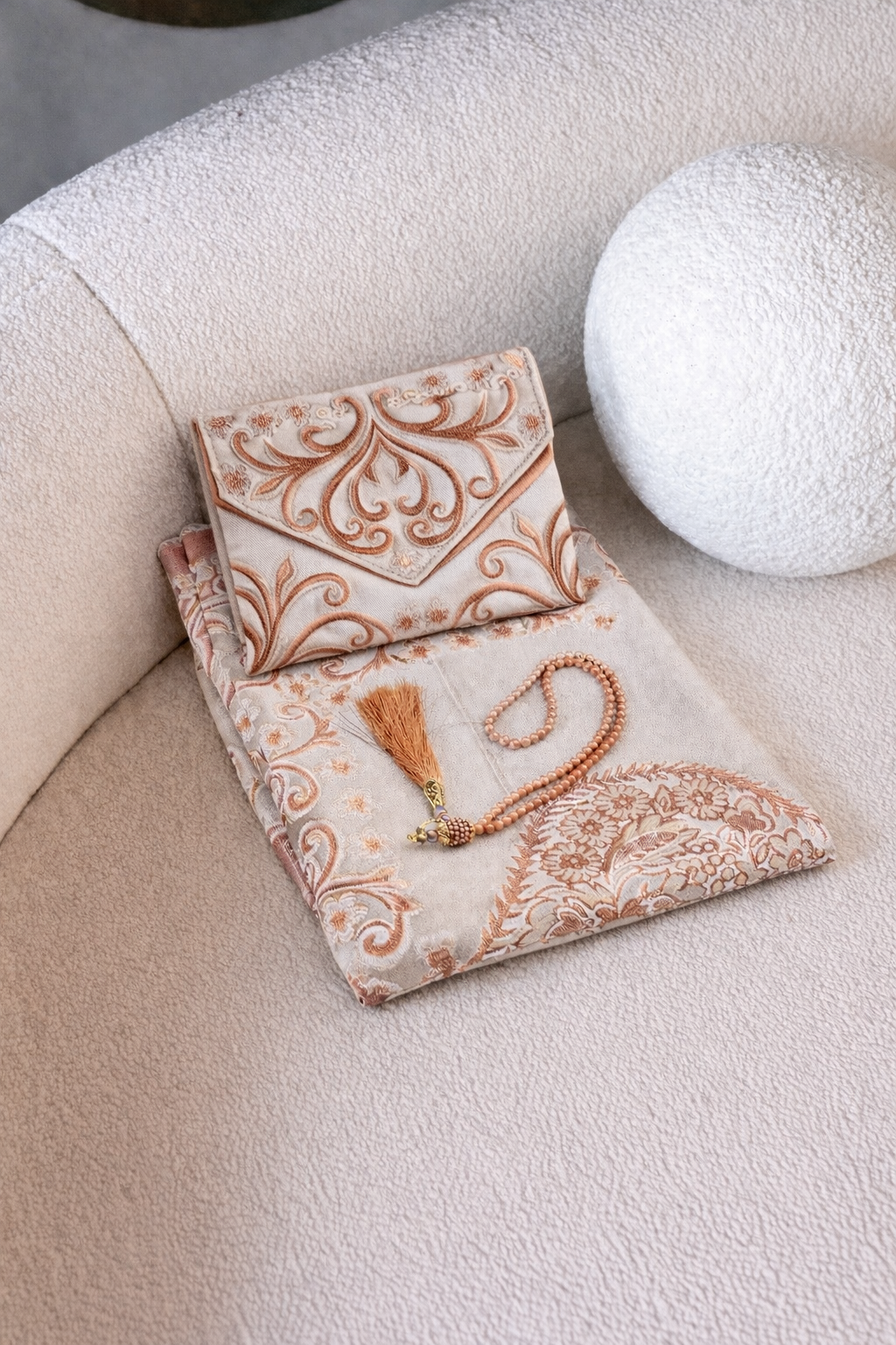 Ensemble Tapis de Prière avec Pochette & Chapelet – Pochette Layl